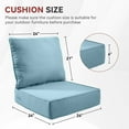 thumbnail image 2 of Gymojoy 24 in. x 24 in. x 6 in.Deep Seat Cushion Set, Olefin 8-Piece Deep Seating Outdoor Replacement Lounge Chair loveseat Sofa Cushion in Baby Blue, 2 of 6