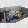 thumbnail image 6 of Clouds Soft Flannel Fleece Throw Blanket, Sky View with Sun Rays from the Bottom Mystic Illusions Vision Vibrant Scene Art, Cozy Plush for Indoor and Outdoor Use, 50" x 60", Orange Blue, by Ambesonne, 6 of 6