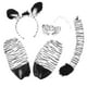 thumbnail image 1 of 1 Juego de diadema de cebra, pajarita, guante de cola, vestido elegante de Animal, accesorio de decoración para fiesta, 1 of 6