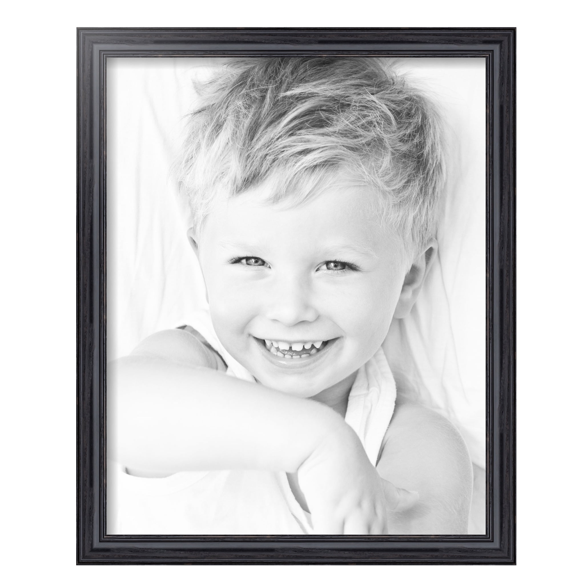 ArtToFrames 16" x 20" Galleria Noir Picture Frame, 16x20 inch Black MDF Poster Frame (WOM-4083),  Pack