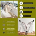 thumbnail image 4 of 79 Inch Foldable Stainless Steel Clothes Drying Rack for Laundry, Outdoor & Indoor Use, 4 of 6
