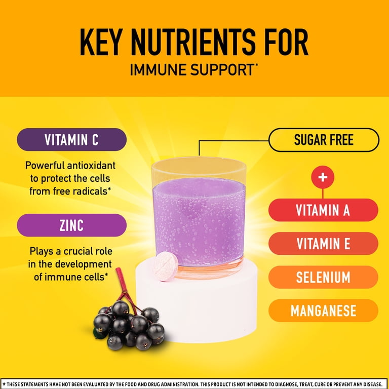Airborne 1000mg Vitamin C, Elderberry, 20 Tablets photo 3