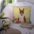 thumbnail image 3 of Caroline's Treasures BB6137PW1414 Easter Eggs Bull Terrier Brindle Fabric Decorative Pillow , 14Hx14W, multicolor, 3 of 4