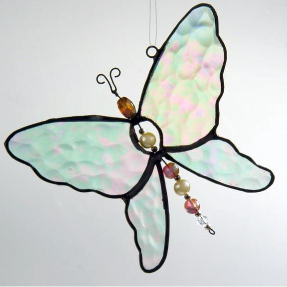 J. Devlin Glass Art Nature Iridescent Stained Glass Butterfly Sun Catchers
