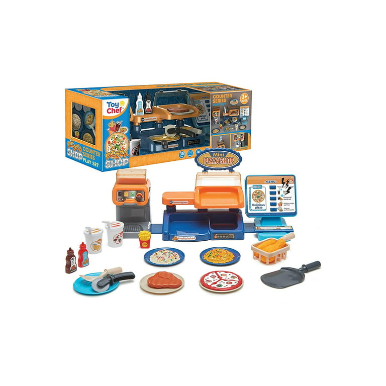 TOY CHEF PIZZA SHACK KIDS PLAY FOOD PIZZA MAKING 36 Pc TOY SET NEW IN BOX