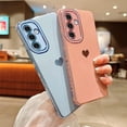 thumbnail image 4 of Samsung Galaxy S23 FE 5g 6.4" Phone Case with Luxury Electroplate Cute Side Love Heart Cover Full Camera Protection Soft Silicone Anti-Fingerprint Shockproof Cover Bumper (Blue), 4 of 6