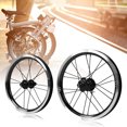 thumbnail image 1 of Folding Bike Wheel Set, Wheel Set Copper Cap Anode Polished Rims Fashionable  for V Brake Bicycle red,black, 1 of 7