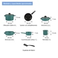 thumbnail image 3 of Batería De Cocina Cinsa  Terranova De Acero Vitrificado De 9 piezas Color Verde, 3 of 8