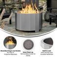 thumbnail image 4 of BizChair Commercial Grade 27 inch Smokeless Outdoor Firepit, Natural Wood Burning Portable Fire Pit With Waterproof Cover, Stainless Steel, 4 of 13