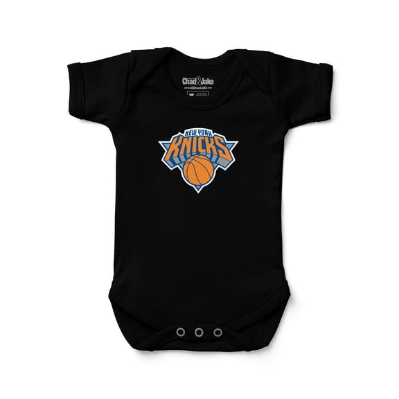 Newborn & Infant Chad & Jake Black New York Knicks Primary Logo Bodysuit