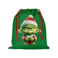 thumbnail image 1 of Cartoon Green Printing Drawstring Holiday Gift Bag Gift Gift Candy Bag Children'S Holiday Snack Bag Gift Bag Gift Children's Holiday Snack Bag Gift Bag Gift Home Decorations, 1 of 1