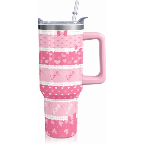 40OZ Valentine''s Day Gift Love Heart Tumbler for Wife/Spouse/Girlfriend/Lover Surprise Gifts Use to Valentines day Anniversary Christmas