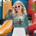 thumbnail image 2 of DISNIMO Christmas Sea Turtle Print Girls Sweatshirt Crop Tops for Kids Teens Cropped Crew Neck Pullover Tops Soft Loose T Shirt Fashion Long Sleeve Clothes, 2 of 7