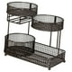 thumbnail image 3 of Organizador de cocina con frutero de 3 niveles, gran capacidad, con servilletero, ideal Negro, 3 of 9