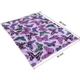thumbnail image 4 of Purple Butterfly Pattern Blanket,Comfortable Soft Flannel Throw Blanket,All Season,Warm Lightweight Blankets for Sofa Bed Couch Living Room Chair,60"x80", 4 of 4