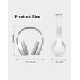 thumbnail image 2 of Auriculares Rockpapa E7, Bluetooth, over ear, inalámbricos, plegables, con micrófono incorporado, estuche, blanco y gris, 2 of 3