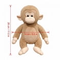 thumbnail image 2 of Monkey Stuffed Animals Plush Toys, 11" Cute Plushie Soft Cuddly Plushy Fluffy Soft Toys, Gifts for Family Girls Boys (Khaki), 2 of 9