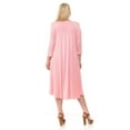 thumbnail image 4 of Pastel by Vivienne Women's A-Line Trapeze Midi Dress Plus Size Dusty Pink XX-Large, 4 of 4