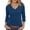 Blue, variant on WHEANG Womens Plus Size Long Sleeve T-Shirts Trendy Casual Scallop Trim V Neck Tunic Tops Curvy Loose Fit Blouse Tees Womens Tops Shirts Summer Tees Outfits Clothes Size XXXL White