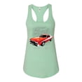 thumbnail image 2 of Wild Bobby, Ford '76 Gran Torino Vintage Car Cars and Trucks Ladies Racerback Tank Top, Mint, Small, 2 of 3