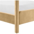 thumbnail image 3 of Bowery Hill Contemporary Camel Velvet Upholstered Full Canopy Bed, 3 of 11