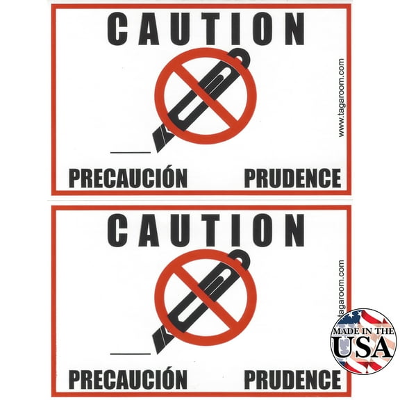 Tag-A-Room Color Coded Home Moving Alert Box Labels Stickers (Caution Multi Lang), 50 Count