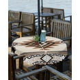thumbnail image 2 of Outdoor Tablecloth with Umbrella Hole for Patio/Picnic/Party/Camping, Brown Southwestern Waterproof Table Cloth Round Cover Washable, Boho Ethnic Geometric Farmhouse Dia 54", 2 of 7