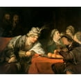 thumbnail image 3 of de Gelder, Aert 14x12 Black Modern Framed Museum Art Print Titled - The Banquet of Ahasuerus, 3 of 5