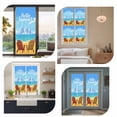 thumbnail image 7 of Summer Beach Seaside Window Privacy Film, Blue Beige Coastal Ocean Sea Birds Static Cling UV Sun Blocking Tint Film Heat Control Windows Films for Bedroom Bathroom, Window Stickers 35.4"x78.7", 7 of 7