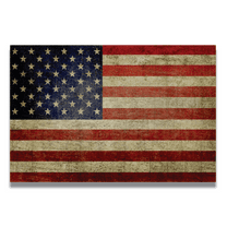 Magnet Me Up Weathered American Flag Vinyl Magnet Decal, 4x6 In, Red, White, and Blue