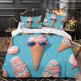thumbnail image 3 of 3D Ice Cream Printed Comforter Cover Set Children Adult Unique Design Bedding Set Bedroom Decor,King (90"x104"), 3 of 5