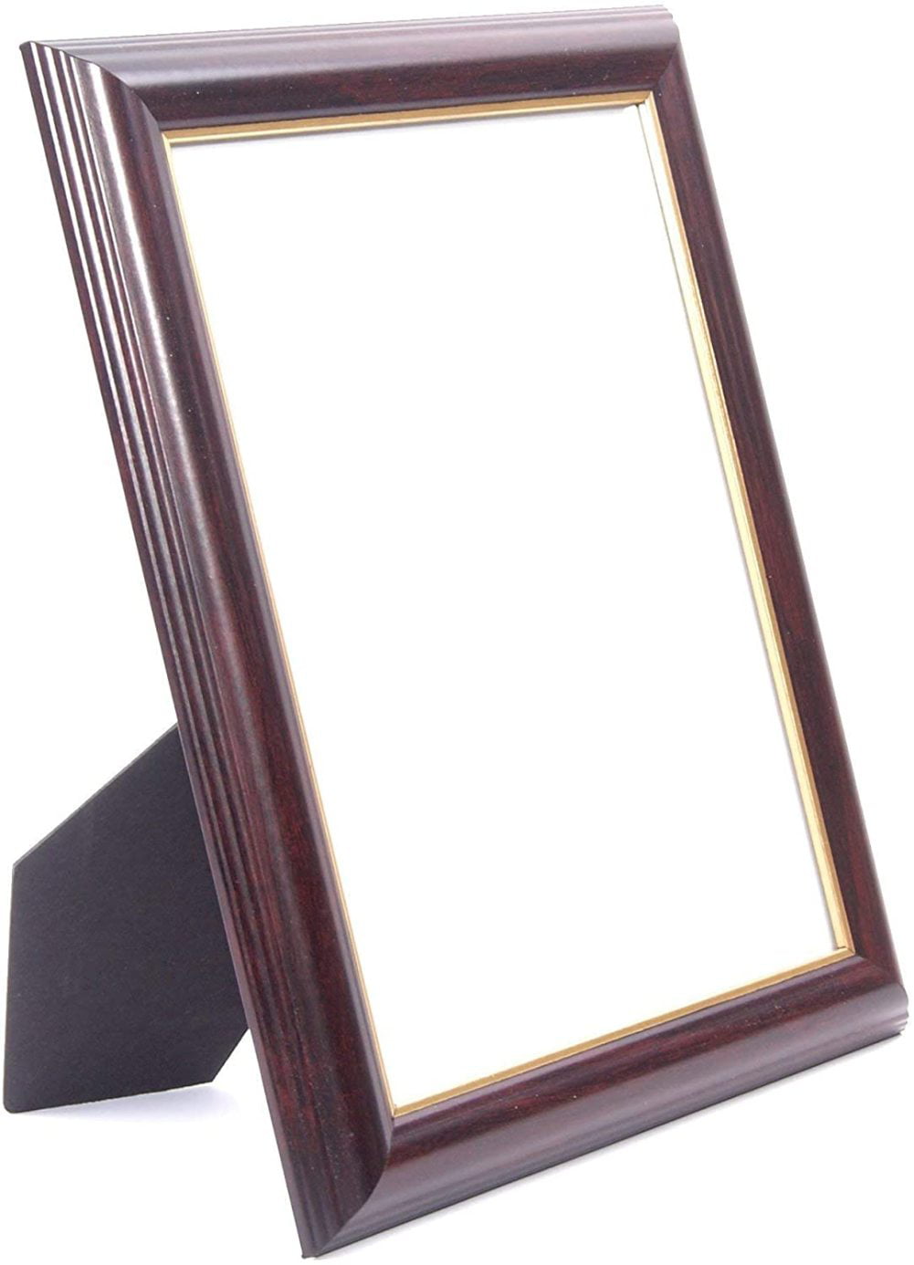 Mahogany W/ Gold Inlay 8.5x11 Certificate Frame W/ Stand and Wall Hanger 