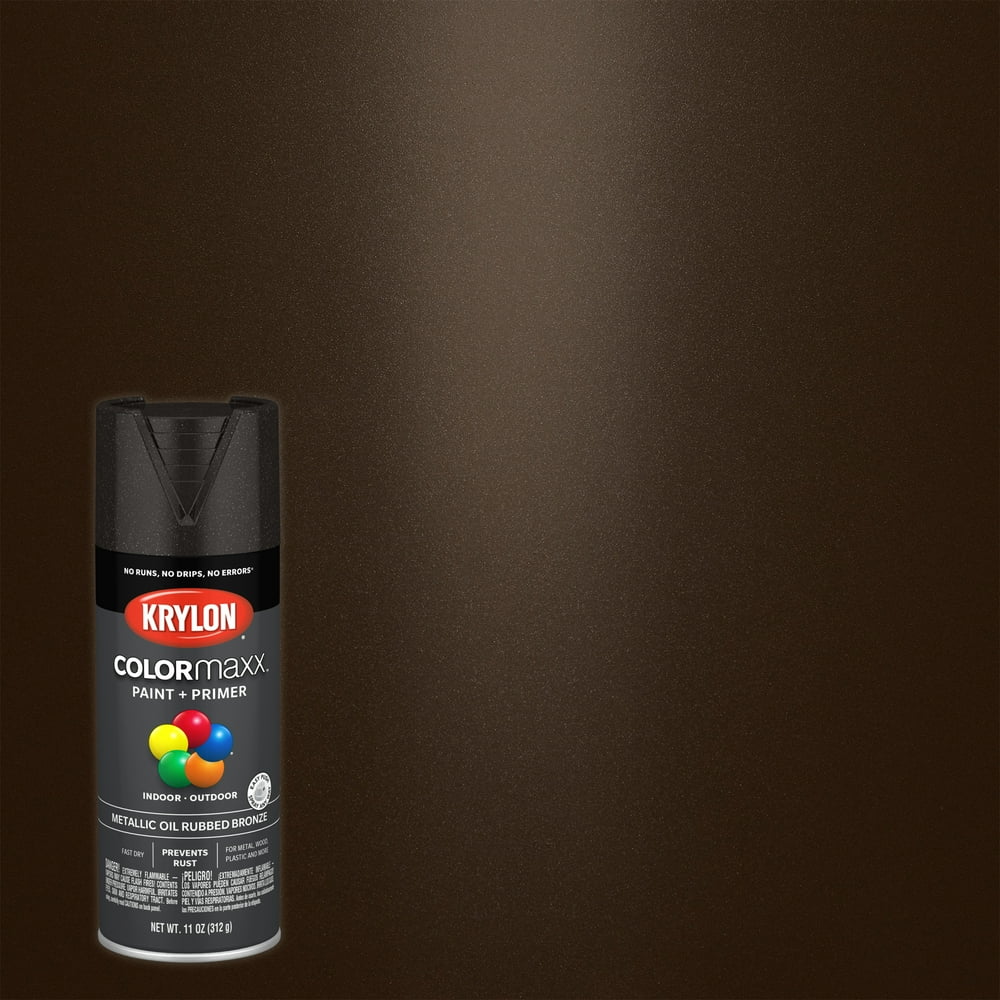 Krylon COLORmaxx Metallic Paint, Oil Rubbed Bronze, 11 oz. Walmart
