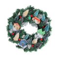 thumbnail image 1 of Coronas navideñas iluminadas de 14 "decoración de ventanas adornos navideños corona floral decorativa para el día de San Valentín jardín oficina hogar Macarena Corona colgante, 1 of 7