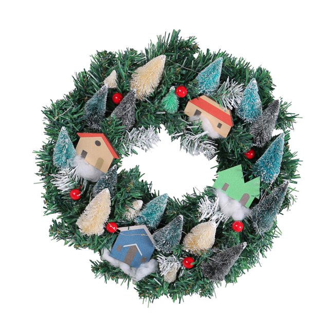 Coronas navideñas iluminadas de 14 "decoración de ventanas adornos navideños corona floral decorativa para el día de San Valentín jardín oficina hogar Macarena Corona colgante