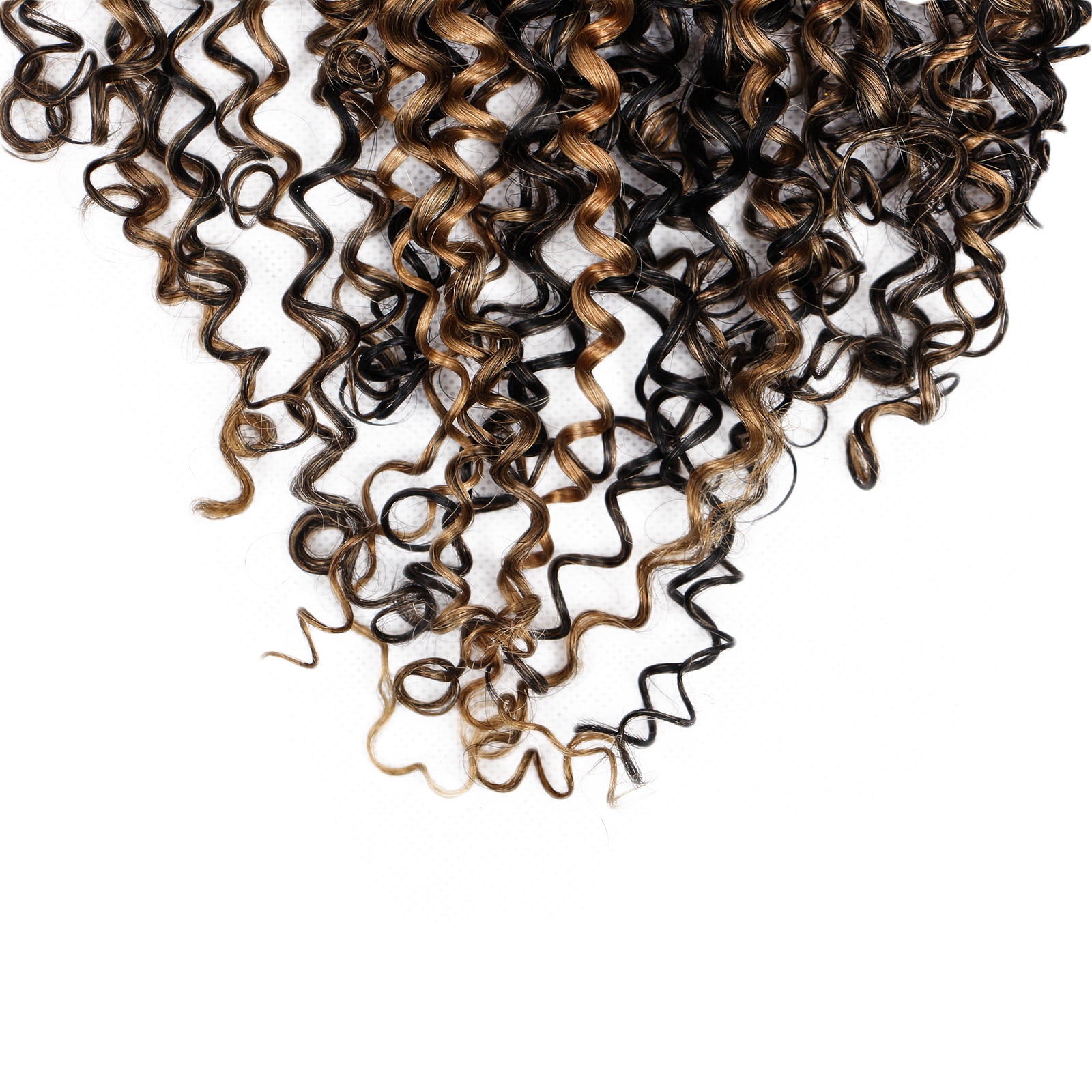100% Human Hair Wig Curly 18" TP1B/27 Blonde Hair Heat Resistant Bleachable