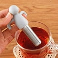 thumbnail image 3 of Prichor Tea Infuser for Loose Leaf Tea Cute Tea Strainer Ball Stainless Steel Extra Fine Mesh Tea Steeper Filter for Cup Mug Silicone Handle Grey, 3 of 8