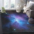 thumbnail image 5 of Area Rugs Indoor Non-Slip Rectangle Rug 2x3 Ft Starry Sky Dark Blue Space Stars Rug Rubber Backing Floor Mats Non Shedding Home Decor Carpet for Entryway Living Room, 5 of 8