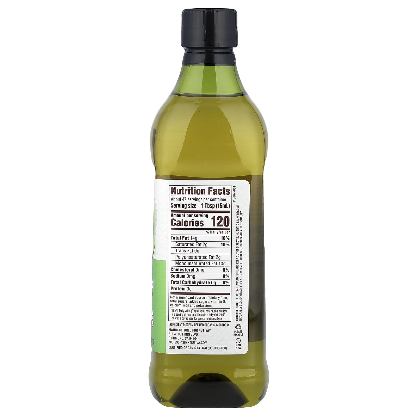 Nutiva Organic Avocado Oil, 24 fl oz (710 ml)