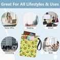 thumbnail image 4 of Funda de libro con diseño de aguacate, funda de libro de frutas, funda de libro verde para libros de bolsillo, funda de tela lavable con cremallera y bolsillo adicional., 4 of 9