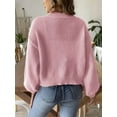 thumbnail image 5 of Chunky Cardigan Sweaters for Open Front Cardiagn Casual Soft Knitted Business Sweaters Pink S, 5 of 6