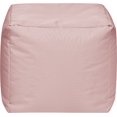 thumbnail image 1 of Gouchee Home Cube Brava Pastel Pink Pouf Ottoman – Water-Repellent Cube Bean Bag Footstool with Polystyrene Beads, Lightweight & Portable for Living Room or Dorm, 1 of 7