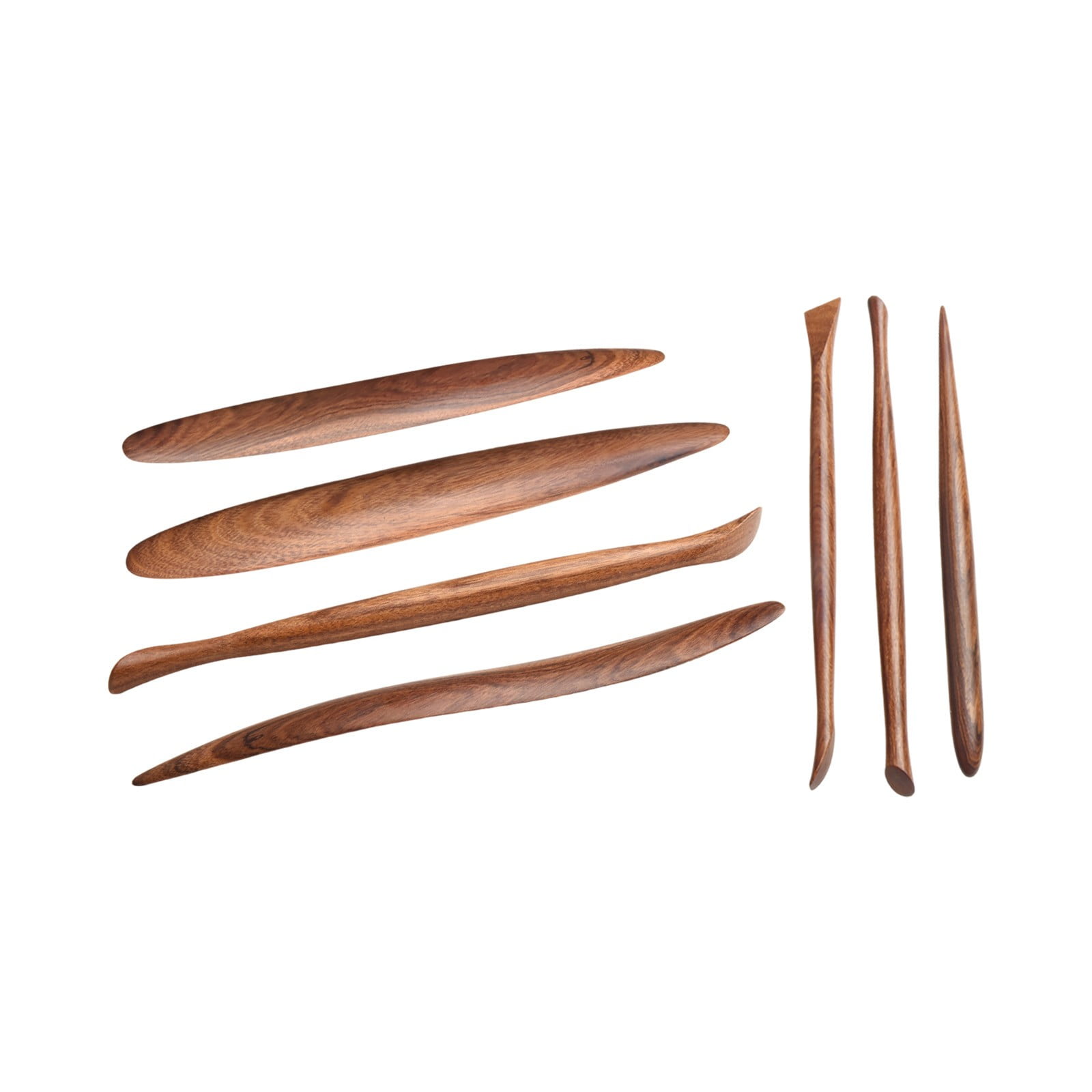 7pcs Mahogany Clay Polymer Modeling DIY Sculpture Accessories Sculpting Smoothing Carving Soft Pottery Ceramic Tools