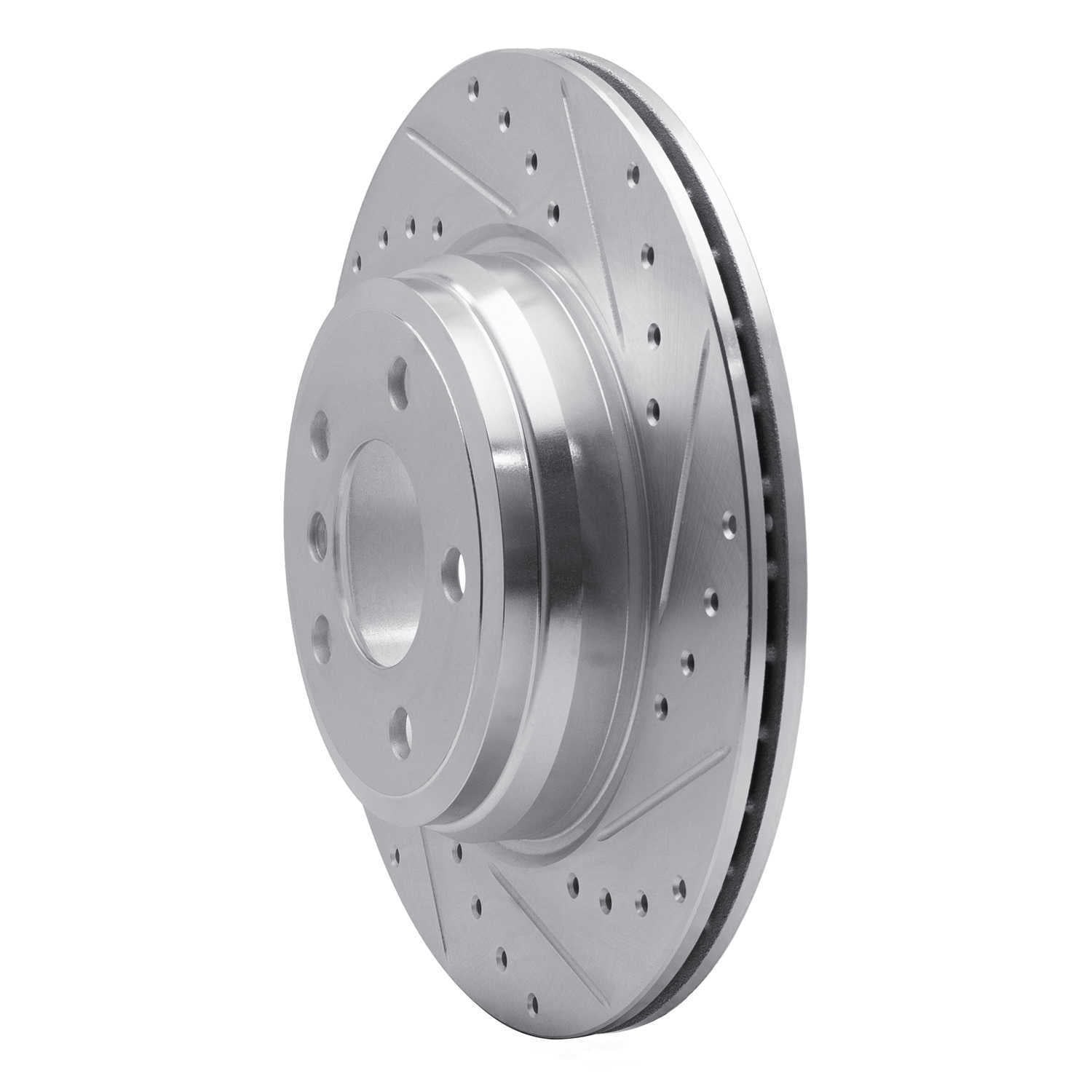 Dynamic Friction Company 631-31109R DFC Brake Rotor - Drilled And Slotted - Silver