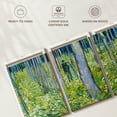 thumbnail image 6 of Elephant Stock Undergrowth With Two Figures Wall Art - Horizontal Multi Panel Canvas - Living Room Wall Decor - Nature Multi Panel - Green And Blue Decor By Vincent Van Gogh - 26" x 12", 6 of 8