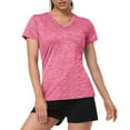 thumbnail image 2 of Deals Of The Day Clearance Women Summer Casual Shirts Women V Neck Short Sleeve Moisture Wicking Athletic Shirts Sport Activewear Top, 2 of 9