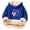 Blue, variant on CPNG Girls Fleece Lined Hoodies Heart Print Long Sleeve Hooded Sweatshirts Without Pocket Kids Loose Fit Daily Pullover Sweatshirt