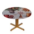 thumbnail image 3 of HAOXIT Round Tablecloth Easy to Wipe-Clean Oilcloth Waterproof Round Table Cover for Christmas, 3 of 8