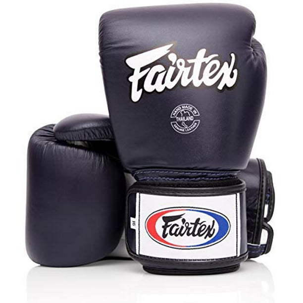 Guantes de boxeo Fairtex BGV1 Muay Thai Training 350 g Azul/Blanco/Negro