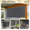 thumbnail image 7 of DIFY 12' x 8' Outdoor Roller Shade, Cordless Patio Blinds for Porch Pergola Balcony Deck Windows, Grey, 7 of 7